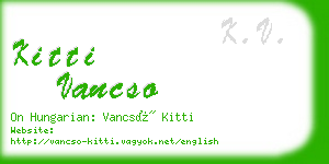 kitti vancso business card